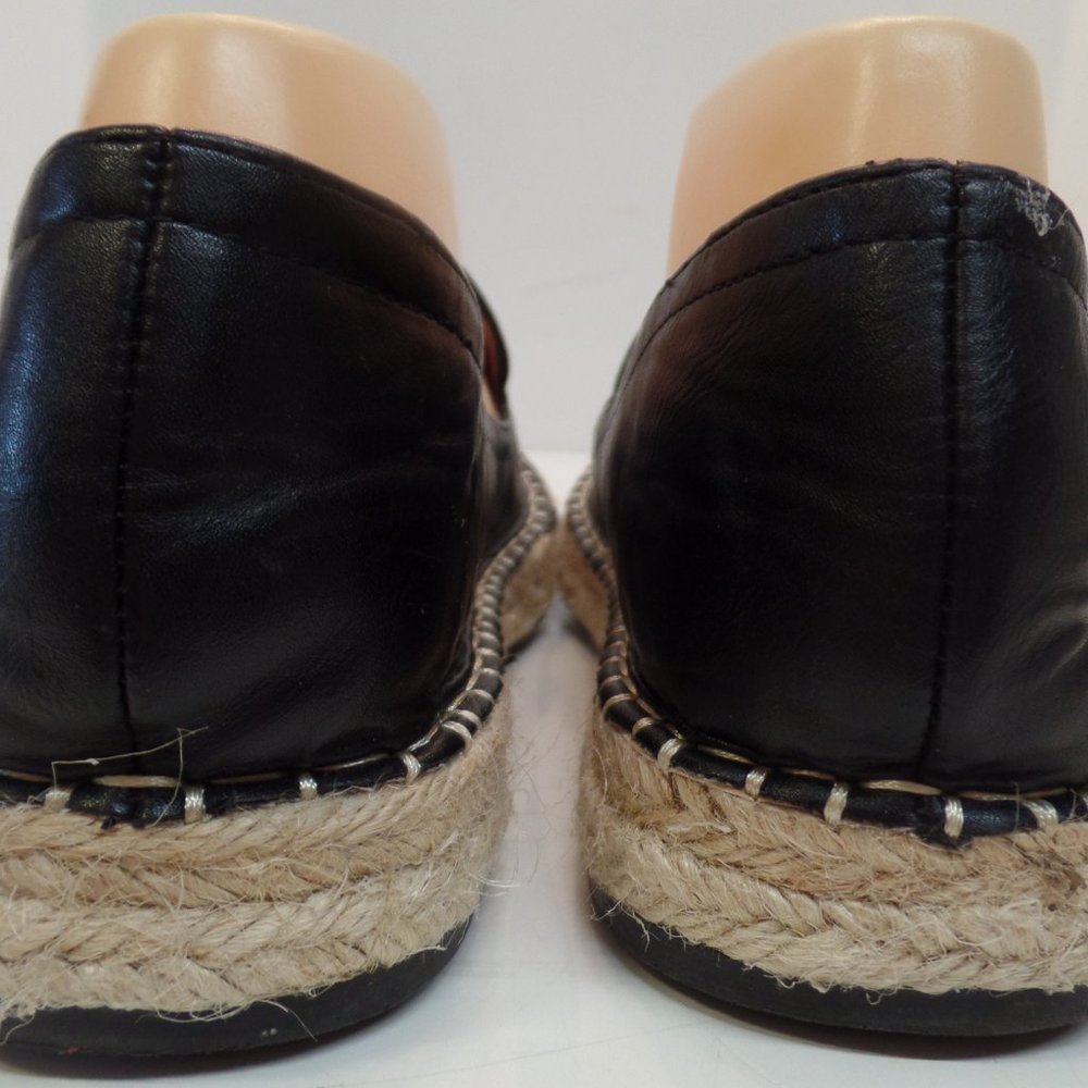 CHASE & CHLOE Sierra Black Espadrilles Slip On Loafers Sz 8.5.  Pre Ownd - Picture 8 of 12